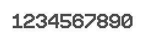 9×12数字点阵字体 ddN912AA0820