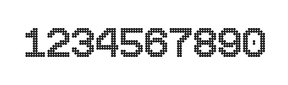 9×12数字点阵字体 ddN912AA0821