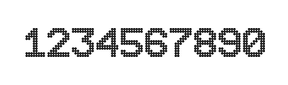 9×12数字点阵字体 ddN912AA0835