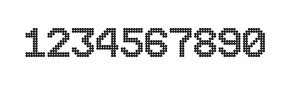 9×12数字点阵字体 ddN912AA0838