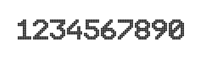 9×12数字点阵字体 ddN912AA0864