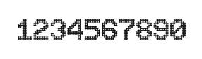 9×12数字点阵字体 ddN912AA0865