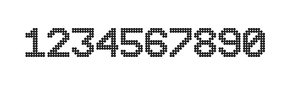 9×12数字点阵字体 ddN912AA0888
