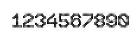 9×12数字点阵字体 ddN912AA0893