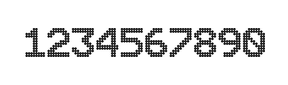 9×12数字点阵字体 ddN912AA0900
