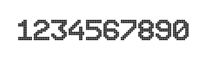 9×12数字点阵字体 ddN912AA0913