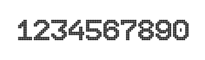 9×12数字点阵字体 ddN912AA0914