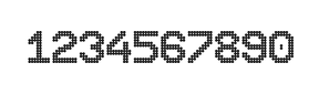 9×12数字点阵字体 ddN912AA0920