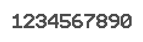 9×12数字点阵字体 ddN912AA0926