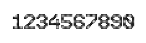 9×12数字点阵字体 ddN912AA0933