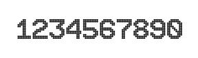 9×12数字点阵字体 ddN912AA0939