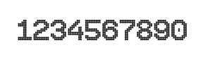 9×12数字点阵字体 ddN912AA0942