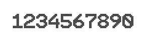 9×12数字点阵字体 ddN912AA0945