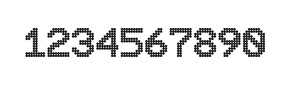 9×12数字点阵字体 ddN912AA0946