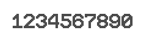 9×12数字点阵字体 ddN912AA0948