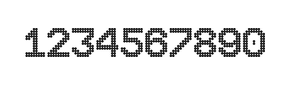 9×12数字点阵字体 ddN912AA0951