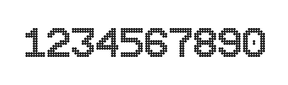 9×12数字点阵字体 ddN912AA0964