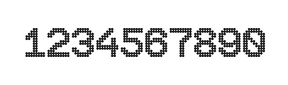 9×12数字点阵字体 ddN912AA0973