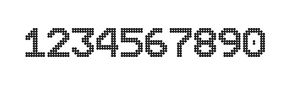 9×12数字点阵字体 ddN912AA0981