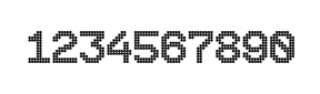 9×12数字点阵字体 ddN912AA0985
