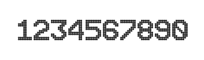 9×12数字点阵字体 ddN912AA0988