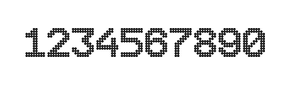 9×12数字点阵字体 ddN912AA0993