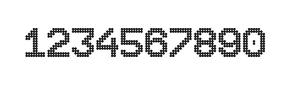 9×12数字点阵字体 ddN912AA1005