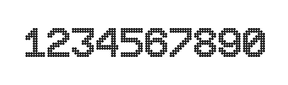 9×12数字点阵字体 ddN912AA1007