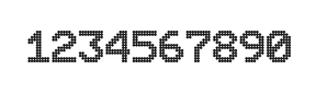 9×12数字点阵字体 ddN912AA1010