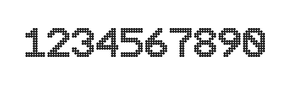 9×12数字点阵字体 ddN912AA1012