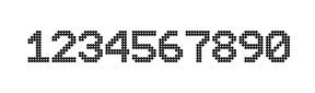 9×12数字点阵字体 ddN912AA1023
