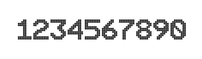 9×12数字点阵字体 ddN912AA1024