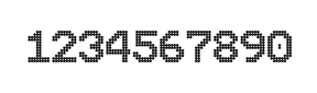 9×12数字点阵字体 ddN912AA1032