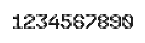 9×12数字点阵字体 ddN912AA1056