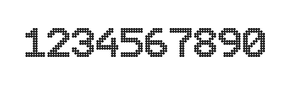 9×12数字点阵字体 ddN912AA1058