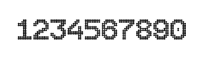 9×12数字点阵字体 ddN912AA1065