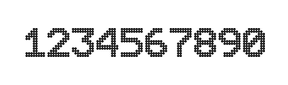 9×12数字点阵字体 ddN912AA1075