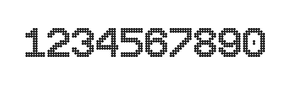 9×12数字点阵字体 ddN912AA1078