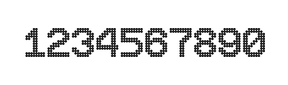 9×12数字点阵字体 ddN912AA1090