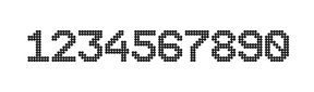 9×12数字点阵字体 ddN912AA1093