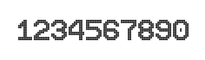 9×12数字点阵字体 ddN912AA1098