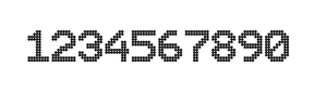 9×12数字点阵字体 ddN912AA1108