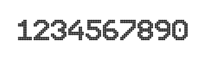 9×12数字点阵字体 ddN912AA1110
