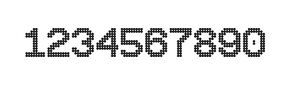 9×12数字点阵字体 ddN912AA1119