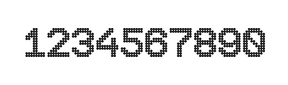 9×12数字点阵字体 ddN912AA1133