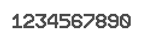 9×12数字点阵字体 ddN912AA1135