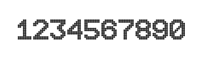 9×12数字点阵字体 ddN912AA1138