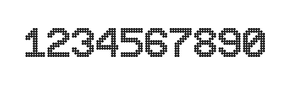 9×12数字点阵字体 ddN912AA1143