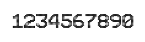 9×12数字点阵字体 ddN912AA1150