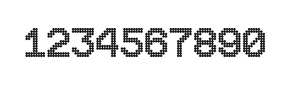 9×12数字点阵字体 ddN912AA1152